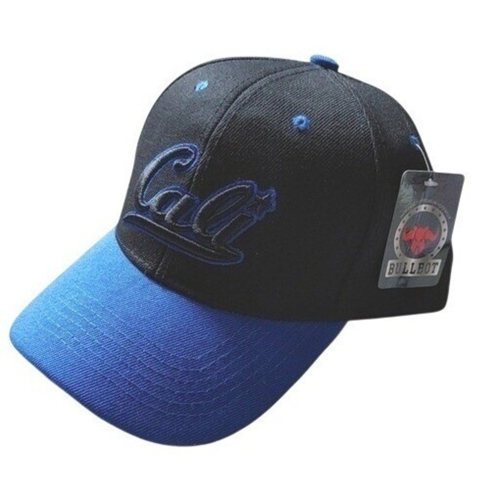 Cali Baseball Cap Hat Black Royal Blue Embroidered New With Tags
